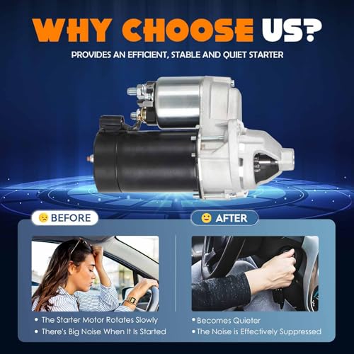 New Starter 1.9 1.9L Fit for Saturn SL SL1 SL2 1995-2002 1.9L, for SC1 SC2 1995-2002 1.9L, for SW1 1995-1999 for SW2 1995-2001 410-40000, 21023232, 17667, 19154, 6432, 6445, 6448, 17515, 25490