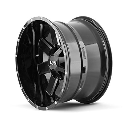 Ion Wheels 141 Gloss Black Milled Wheel with Alloy Steel (20 x 10. inches /6 x 106 mm, -19 mm Offset)