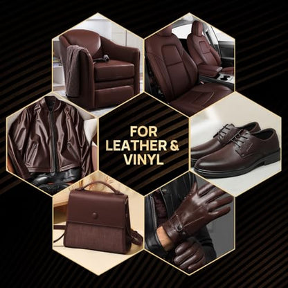 Boncart Leather Paint Brown with Satin Leather Sealer - color: Brown