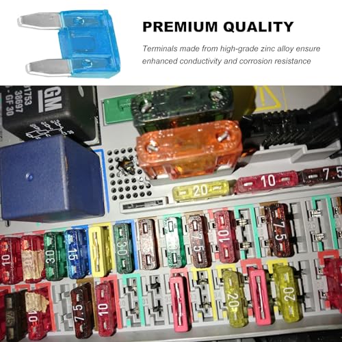25 PCS 15 Amp Mini Car Fuses, 15A Automotive Blade Fuse Replacement, Auto Fuse Kit for Car RV Truck Motorcycle SUV Boat - color: 15A