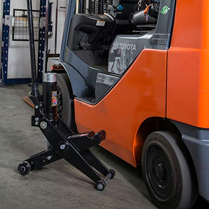 BIG RED Dual Position Hydraulic Forklift Service/Floor Jack, 5 Ton (10,000 lb) Capacity, Home and Workshop Car Maintenance for Various Vehicles,black