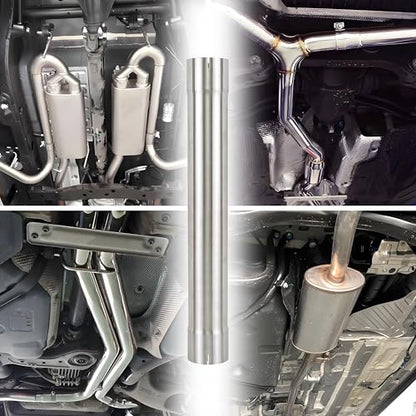 Universal T304 stainless steel Exhaust Pipe flared Tube-36" 3 Feet Length 3" ID,Muffler Replacement Pipe - size: 3"X36"