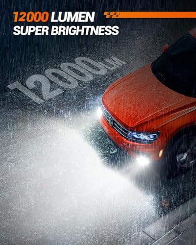 SEALIGHT 5202 LED Fog Light Bulbs, 12000LM 24W, 6500K Cool White (2 Pack) - color: White, size: 5202