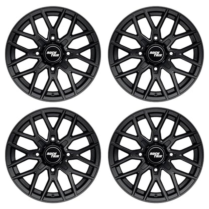 RockTrix RT104 14x7 ATV UTV Wheel 4x156 5+2 Offset, Matte Black, 1pc Single - size: 14x7 (5+2)