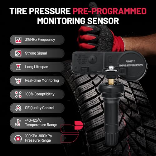 BDFHYK TPMS Sensor GM 315Mhz Tire Pressure Monitoring Sensor Compatible with Chevy Silverado Buick GMC Cadillac Pontiac Replacement Tire Pressure Sensor OE# 13598771 13598772 13586335 - style: 20925924