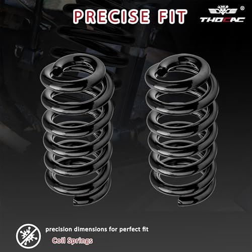 3'' Front Lowering Coil Springs Compatible with 1963-1987 Chevy C10 GMC C15 2WD, Bolt-On Powder Coated Drop Coils Front Suspension Kit - color: black, size: 1963-1987 C10 C15