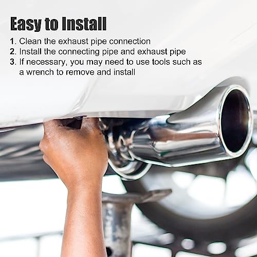 X AUTOHAUX 2 Pcs OD 5 Inch 90 Degree Mandrel Bend Elbow SS304 Stainless Steel Bend Tube Exhaust Elbow Pipe for Car Modified Exhaust System 5" Piping Silver Tone - size: 5"