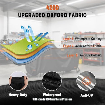 Saking 420D Motorcycle Cover 109" for Touring Model Harley Davidson CVO