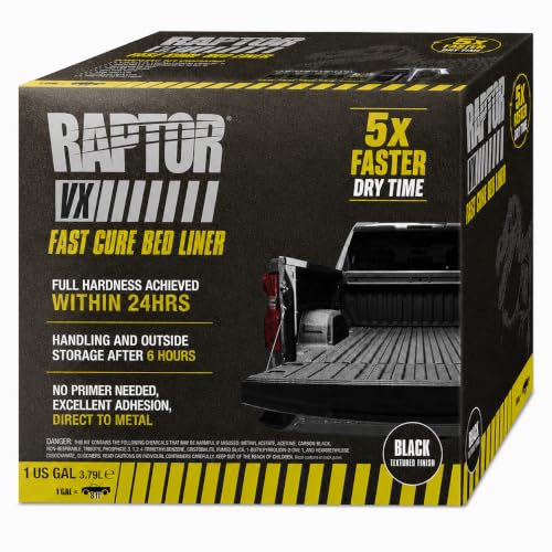 RAPTOR VX Fast Cure Spray & Roll-On Truck Bed Liner Kit, 4 Quarts