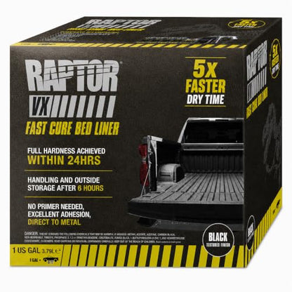 RAPTOR VX Fast Cure Spray & Roll-On Truck Bed Liner Kit, 4 Quarts