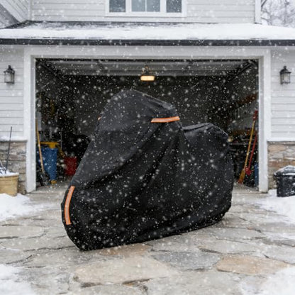 Full Enclosed Motorcycle Cover with Reflective Strips,97" W x 43" D x 57" H - size: 97"W x 43"D x 57"H