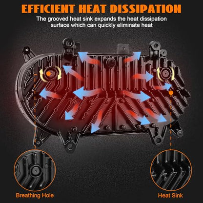 120W Road Glide Led Headlight Super Bright Front Headlamp High Low Beam w/Turn Signal Light DRL Fit for 2015-2023 Harley Touring Road Glide FLTR Models 2024 FLTRK FLTRT