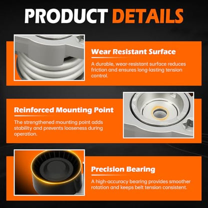 GAHA 11288620022 Belt Tensioner Pulley Assembly for BMW 528i 530i X3 - size: 39112