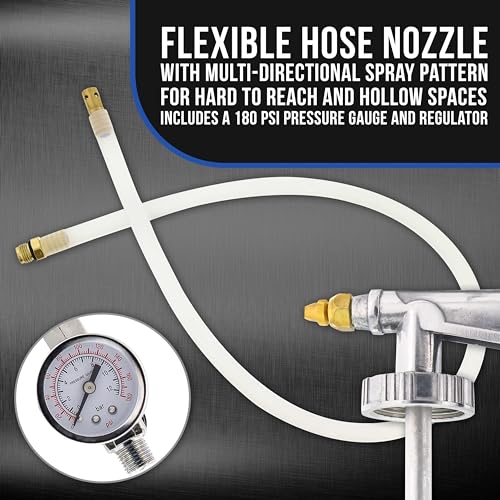 Master Elite Undercoating Spray Gun with Regulator, Flexible Extension Wand