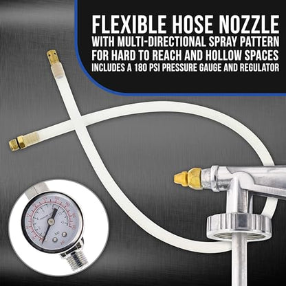 Master Elite Undercoating Spray Gun with Regulator, Flexible Extension Wand