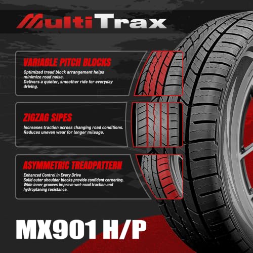 4 Pack Multitrax 235/45ZR18 98W XL High Performance MX901 Car HP Tires - size: 235/45ZR18