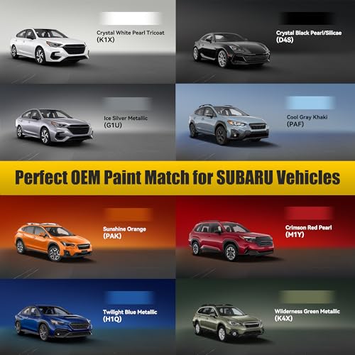 Crystal Black Pearl/Silicae(D4S) Touch Up Paint Compatible with SUBARU - color: Crystal Black Pearl/Silicae(D4S) for Crystal Black Pearl(D4S) compatible with Ascent-models/BRZ/Crosstrek/Compatible withester-models/Impreza/Legacy-models/Outback/Tribeca/WRX
