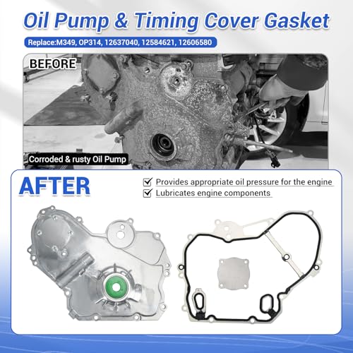 2.4 Timing Chain Kit Water Oil Pump VVT Compatible with 2009-2017 Chevy Equinox Malibu Cobalt, GMC Terrain, Buick Lacrosse Regal Verano 2.2L 2.4L Ecotec Replace# 9-4201S - size: 9-4201S w/Water & Oil Pump