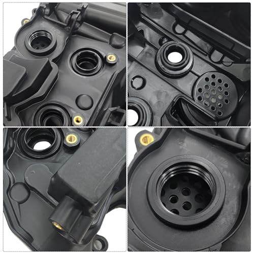 12310RPYGO1 Engine Valve Cover with Gasket & Tube Plug Seal – Compatible with 2016-2024 Honda Civic 2.0L, 2018-2022 Honda Accord 2.0L, 2023-2024 HR-V 2.0L – Replaces 123105BAA01 - color: 2016-2024 Honda Civic