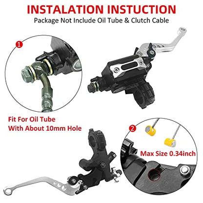 JAVIK Updated Universal Bike Brake Master Cylinder Clutch Lever Set for 7/8" 22mm Handlebar Compatible with Motorcycle Honda Kawasaki Suzuki Yamaha - Silver (Including Left & Right) - color: Silver