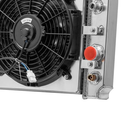 3 Row Aluminum Radiator Shroud Fan for 1988-1994 Chevy S10 Blazer GMC S15 4.3L V6 AT, Full Performance Aluminium Radiators, Automotive Replacement Radiator