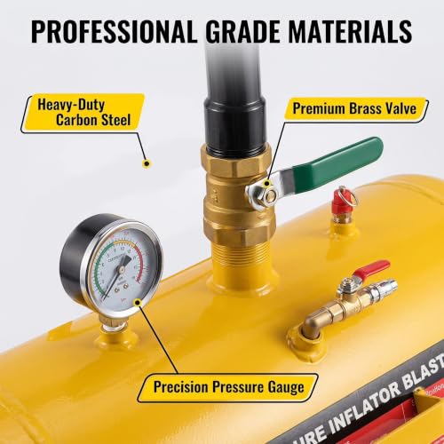 5 Gallon Air Tire Bead Seater Blaster Tool Seating Tire Inflator Car Truck ATV Tank Heavy Duty(US Stock) - color: Yellow (5 Gallon )