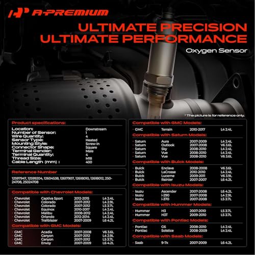 A-Premium O2 Oxygen Sensor Compatible with Chevy, GMC, Buick, Hummer