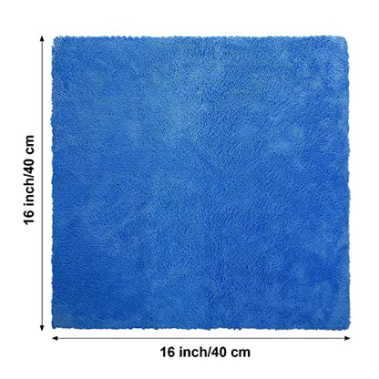 Shimeyao 30 Pcs 16 x 16 Inch Microfiber Car Towels, 500 GSM Edgeless Plush - color: Dark Blue, size: 16 x 16 Inch