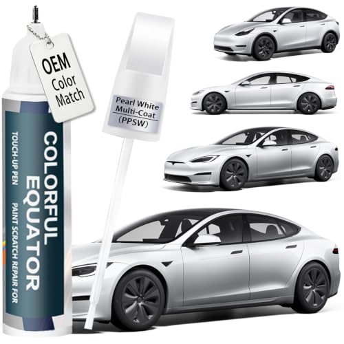 (Pearl White Multi-Coat PPSW) Touch up Paint for Tesla Model Y/3/X/S - color: Car Touch up Paint(Pearl White Multi-Coat(PPSW)) Compatible with Tesla Model Y/3/X/S
