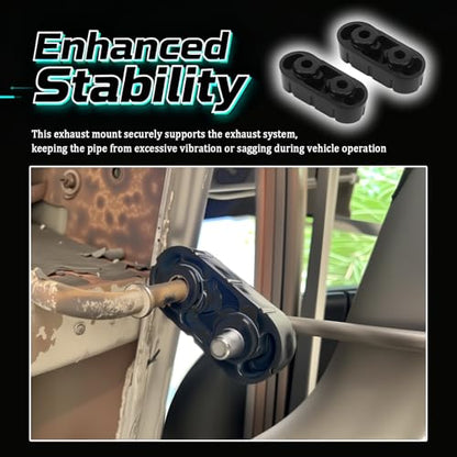 2PCS Rubber Exhaust Hangers OEM#25956663,15740212,Heavy-duty Muffler Hanger Car Accessories Compatible with Chevrolet Silverado 1500/2500/3500,Express 1500/2500/3500 (2PCS) - color: 2PCS