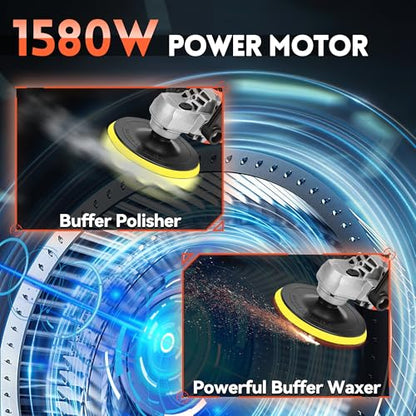 1580W Rotary Car Buffer Polisher for Polishing Waxing