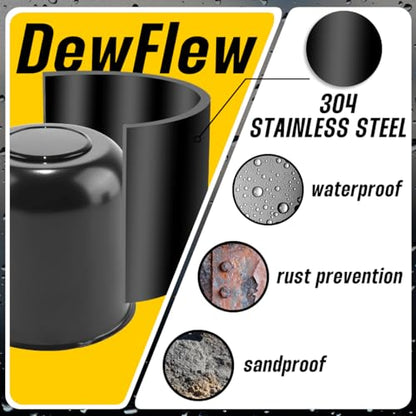 2Pcs 4.25" Stainless Trailer Wheel Center Caps, 4.29" H Matte Black - color: Matte Black, size: 4.25" Hub 4.29"H
