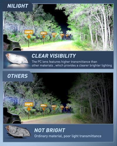 Nilight Headlight Assembly Compatible with 2008-2012 Chevy Malibu - color: Chrome Housing Amber Reflector, size: 2008-2012 Chevy Malibu