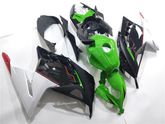 US STOCK Green Red White Fairing Fit for Kawasaki Ninja 2013-2017 EX300 - color: 017 Green Red White