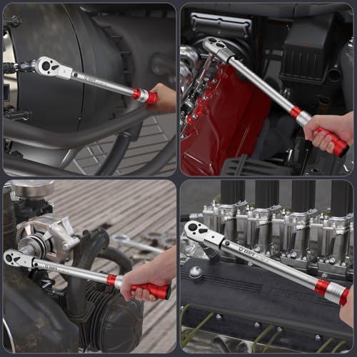 VANPO 1/2" HVAC Torque Wrench, 10-170 Ft-Lb, 38mm Jaw & Ratchet Head