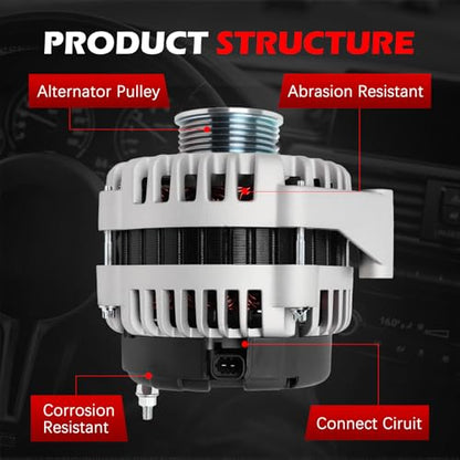 Alternator 8301N New 160A 12V for 07-14 GMC Sierra 1500 2500 3500 - size: 8301