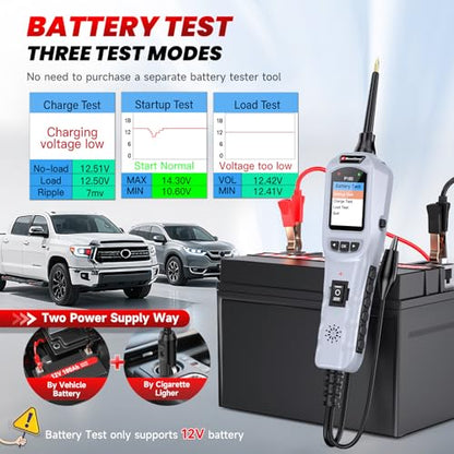 2026 BOSSCOMM P180 Power Circuit Probe Tool, 9-30V Automotive Circuit Tester, AC/DC Voltage/Diode/Resistance/Trailer Light Test, Battery Test, Wire Tracer,40FT Cable