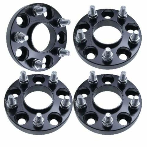 15mm Hub Centric Wheel Spacer Compatible with Mitsubishi Lancer, Eclipse & Outlander - 5x114.3 (5x4.5) Bolt Pattern, 67.1mm Hub Bore, 12x1.5 Studs, 6061-T6 Billet Aluminum, Black - Set of 4 - size: 15mm Hubcentric Wheel Spacers, style: 4x Wheel Spacers