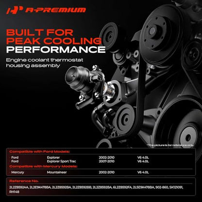 A-Premium Engine Coolant Thermostat Housing Assembly