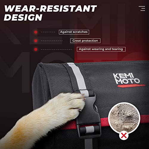 KEMIMOTO ATV Fender Bag 130% Larger Water-resistant With Drink Holder - color: Black