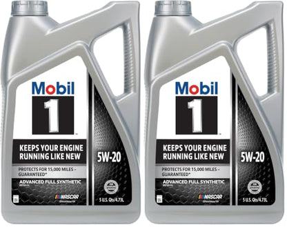 Mobil 1 Advanced Full Synthetic Motor Oil 5W-20, 5 Quart (Pack of 2) - size: 5 Quart (Pack of 2)