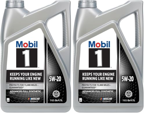 Mobil 1 Advanced Full Synthetic Motor Oil 5W-20, 5 Quart (Pack of 2) - size: 5 Quart (Pack of 2)