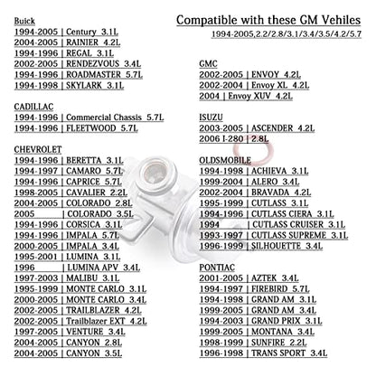Fuel Pressure Regulator for 1994-2005 Chevy Impala Malibu Trailblazer Monte Carlo Venture Camaro 3.1L 3.4L 4.2L 5.7L,GMC Envoy Century Grand AM Prix Oldsmobile. 17120665 17120440 17113622 88894176