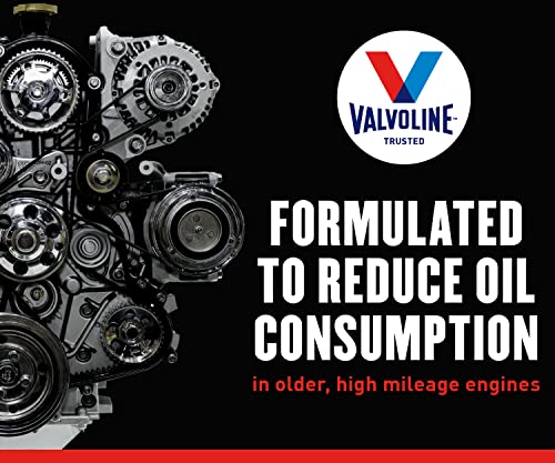 Valvoline High Mileage 150K with Maxlife Plus Technology Motor Oil SAE 10W-30 5 QT, Case of 3 - size: 5 qt (Pack of 3), style: High Mileage 150K