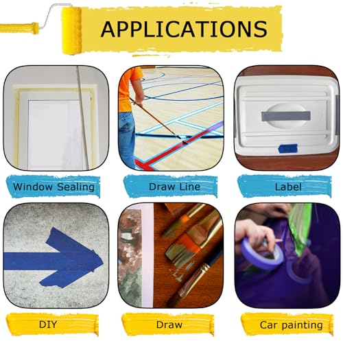 SmaringRobot Blue Masking Tape, Painters Tape, Painting Tape (1442.4yd=0.94IN*60.1yd*24), Original Multi-Surface Easy Removal Paint Tape with Medium Adhesive Backing for Indoor Outdoor Use, 24 Rolls - size: 24 Rolls, 0.94IN X 60.1YD
