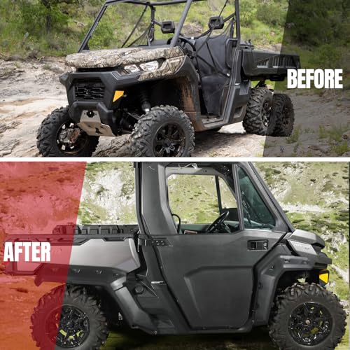 A & UTV PRO Wide Fender Flares for 2016-2025 Can-Am Defender Accessories Max/HD10/HD8/HD7/HD5 Extended Mud Flaps Front Rear Mud Guards Replace Oem #715006821#715002424 - size: for 2016-2025 Can-Am Defender