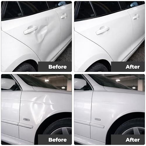 8pcs Paintless Dent Repair Pull Tabs Tool 8 Size Puller Removal Aluminum Kit Glue for PDR Car Auto Body Hand Tools Suction Cup Durable Pulling Ice Hail Damage Automobile Alloy Lifters
