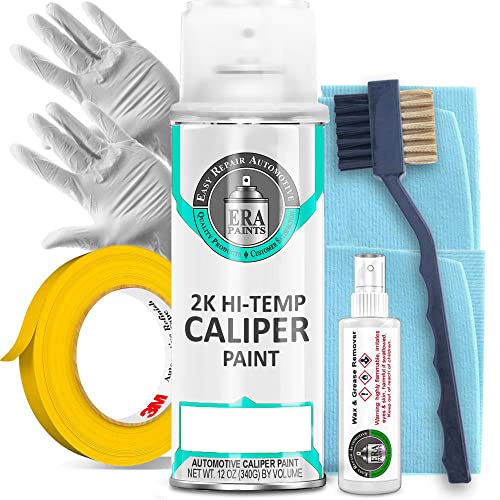 ERA Paints 2K Brake Caliper Paint Kit – Teal | High-Gloss Spray, 500°F Heat & Chemical Resistant | Complete DIY Kit with Degreaser, Gloves & Tape | Made in USA - style: Teal 2K Spray Paint Kit