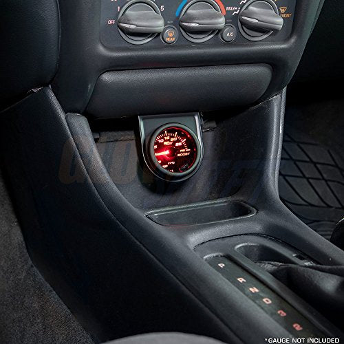 GlowShift Universal Black Single Gauge Mounting Bracket Pod Holder