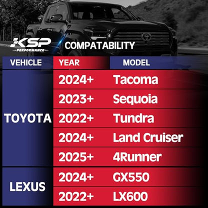 KSP 6x5.5 1.25in Wheel Spacers Fit 2024+ Tacoma 4runner, 2022+ Tundra-6 Lug - color: Black, size: 1.25inch-tacoma2024+